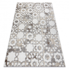 Szőnyeg Structural SOLE D3882 Dísz lapos szövött bézs / szürke 80x250 cm lakástextília