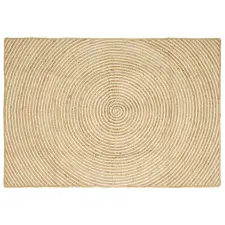  Szőnyeg Természetes és Fehér 120 x 170 cm Juta lakástextília