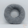  Szőrmés koszorú alap - szürke - 20 cm