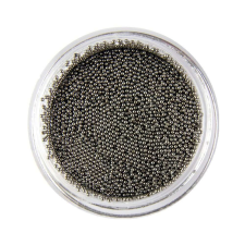  Szórógyöngy / Kaviár - fekete - 0,6 mm (fém) körömdíszítő