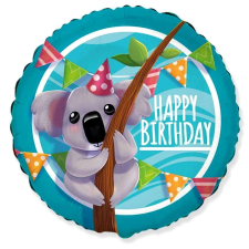 Szoti Fólia lufi - 45 cm - Happy Birthday koala - 06256 party kellék