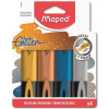  Szövegkiemelő készlet, 1-5 mm, MAPED "Glitter Fluo Peps", 4 különböző metálfényű szín