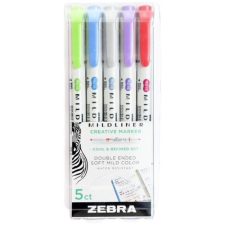 Szövegkiemelő Zebra Mildliner Highlighter Cool&Refined 5-ös készlet filctoll, marker