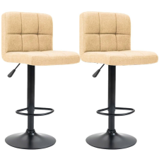  Szövet borítású bárszék 2 db, bézs bútor
