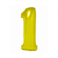 Születésnap Arany 1-es Gold szám fólia lufi 76 cm party kellék