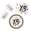 Születésnap Happy Birthday 18 Milestone party szett 36 db-os 23 cm-es tányérral