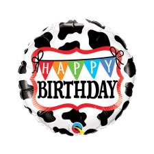 Születésnap Happy Birthday Cow, Tehén fólia lufi 46 cm party kellék