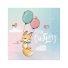 Születésnap Happy Birthday Fox, Róka szalvéta 20 db-os 33x33 cm