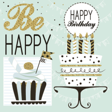 Születésnap Happy Birthday Mint szalvéta 20 db-os 33x33 cm party kellék