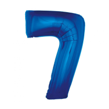 Születésnap Kék 7-es B&amp;C Blue szám fólia lufi 92 cm party kellék