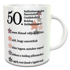 Születésnapi ajándék - 50. születésnapra bögre bögrék, csészék