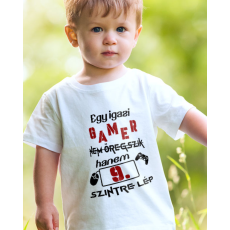  Születésnapi gyerek póló gamernek - Szintet lép