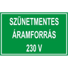  Szünetmentes áramforrás 230V - műanyag, 90*60mm információs tábla, állvány