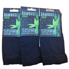 Szuntex zokni SZUNTEX Bambusz SPORTZOKNI fekete 3 pár/cs 35-38 női zokni