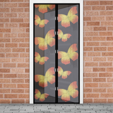 Szúnyogháló függöny ajtóra - mágneses - 100 x 210 cm - pillangós szúnyogháló