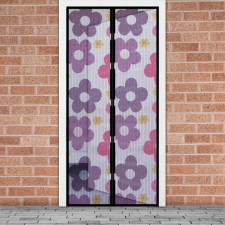 Szúnyogháló függöny ajtóra - mágneses - 100 x 210 cm - színes virágos szúnyogháló