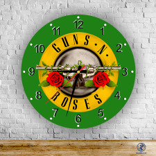 Szupicuccok Guns N’ Roses - kör alakú üveg falióra falióra
