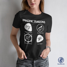 Szupicuccok Imagine Dragons autogram női póló Szín: Fekete, Méret: S, Fazon: Standard