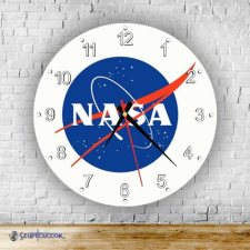 Szupicuccok Nasa logó kör alakú üveg falióra falióra