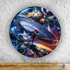 Szupicuccok Star Trek - Enterprise - kör alakú üveg falióra falióra