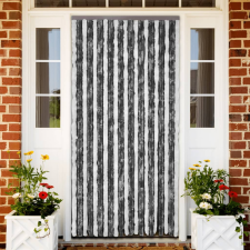  szürke és fehér zsenília rovarfüggöny 100 x 230 cm szúnyogháló