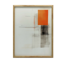 SZÜRKE ÉS NARANCS ALAKJÁTSZÁSA VÁSZONRA 50x70 CM grafika, keretezett kép