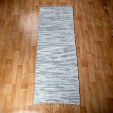 Szürke-fehér márványos rongyszőnyeg 70×200 cm lakástextília