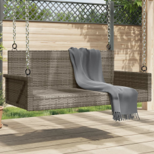 Szürke polyrattan hintapad 119x56x48 cm hintaágy