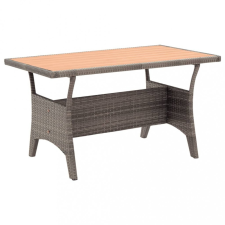 Szürke polyrattan kerti asztal 120 x 70 x 66 cm kerti bútor