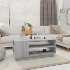 szürke sonoma szerelt fa dohányzóasztal 102x55x43 cm bútor