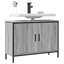  Szürke sonoma szerelt fa fürdőszobai mosdószekrény 80x30x60 cm fürdőszoba bútor