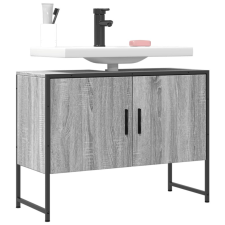 szürke sonoma szerelt fa fürdőszobai mosdószekrény 80x33x60 cm fürdőszoba bútor