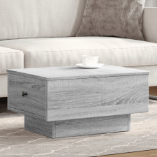 szürke sonoma színű szerelt fa dohányzóasztal 60 x 45 x 31 cm bútor