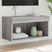  szürke sonoma színű TV-szekrény LED-világítással 60x30x30 cm bútor
