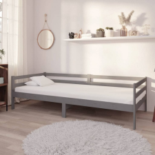  Szürke tömör fenyőfa dívány matraccal 90 x 200 cm bútor