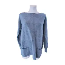  Szürke zsebes női pulóver (méret: XL) női pulóver, kardigán