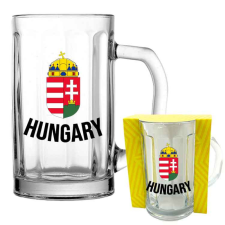  Szurkolói söröskorsó, Hungary, magyar címer ajándéktárgy