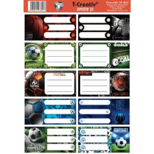 T-CREATIV : Sport mintás füzetcímke - 10 db füzetcímke