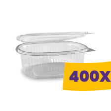 T-depo Egybefedeles doboz - ovális PET 1000ml (Karton - 400 db) papírárú, csomagoló és tárolóeszköz