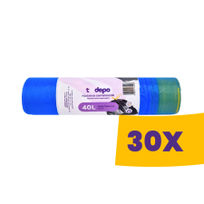 T-depo Húzózáras szemeteszsák 40L - 55*60cm 15db/tek (Karton - 30 tek) tisztító- és takarítószer, higiénia