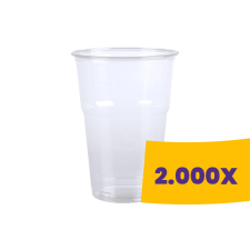 T-depo Műanyag pohár átlátszó - PP 500ml (Karton - 2000 db) papírárú, csomagoló és tárolóeszköz