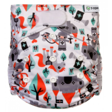 T-tomi mosható pelenka AIO tépőzárral + 2 db bambusz betét - lovagok mosható pelenka