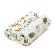 T-Tomi prémium minőségű puha textil törölköző, Ginkgo, 2db babatörülköző, kifogó