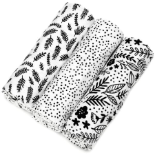 T-tomi TETRA HIGH QUALITY pelenka Black flowers mosható pelenka