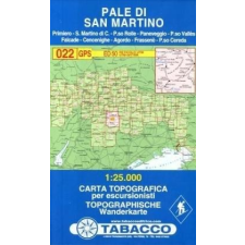Tabacco 022. Pale di San Martino turista térkép Tabacco 1: 25 000 térkép