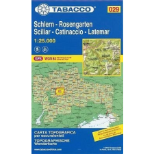 Tabacco 029. Sciliar - Catinaccio - Latemar - Schlern - Rosengarten turista térkép Tabacco 1: 25 000 térkép