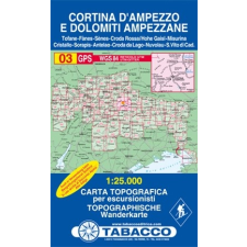 Tabacco 03. Cortina d Ampezzo turista térkép Tabacco 1: 25 000 térkép