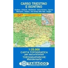 Tabacco 047. Carso Triestino E Isontino turista térkép Tabacco 1: 25 000 térkép