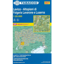 Tabacco 057. Levico - Altopiani di Folgaria Lavarone e Luserna turista térkép Tabacco 1: 25 000 térkép
