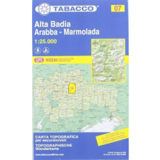 Tabacco 07. Alta Badia - Fànes - Sella - Pútia, Peitlerkofel turista térkép Tabacco 1: 25 000 térkép
